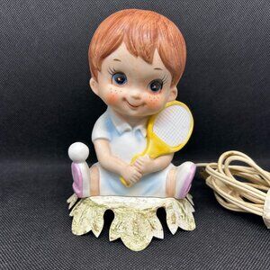 Vintage Aladdin Giftware tennis boy Portable Lamp